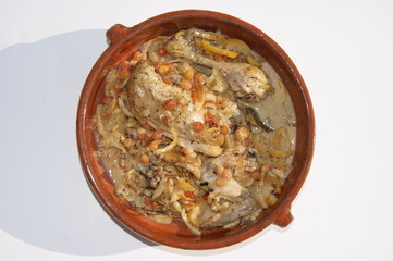 Poulet au citron et raisins secs