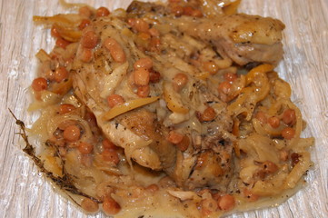 Poulet au citron et raisins secs