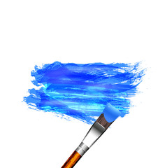 Painting with Blue Color