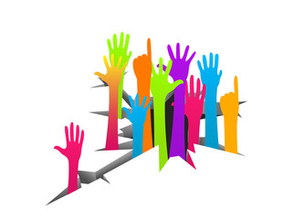 Growing Hands from Crack Land