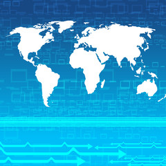 Computerized Digital Mapping Background