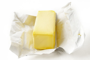 butter on the opened wrapping