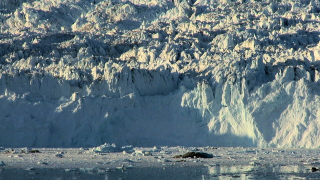 Ice Avalanche Falling from a Glacier 