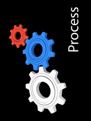 Tri Color Vector Gear Wheels