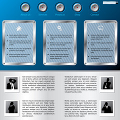 Web template with business man profiles