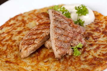 potato pancake with meat