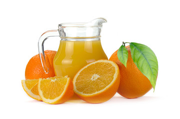 orange juice and fruit