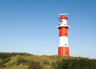 Fototapeta na wymiar Mała latarnia morska, south beach Borkum
