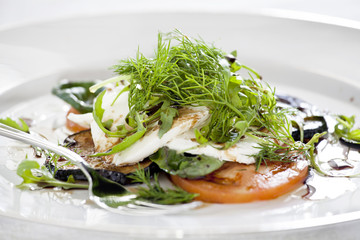 Tomato and Mozzarella with Green Salad