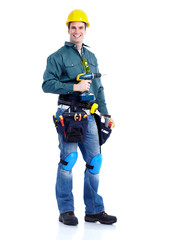 Handsome smiling contractor.