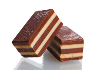 Сhocolate candy isolated on white