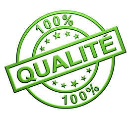 "100% Qualité" Cachet (vert)