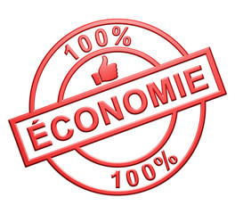 "100% Economie" Cachet (rouge)