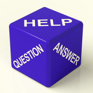 Question Answer And Help Blue Dice As Symbol For Information