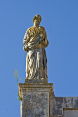 Fototapeta na wymiar Posąg świętego w kościele parafialnym St.Blaise w Vodnjan