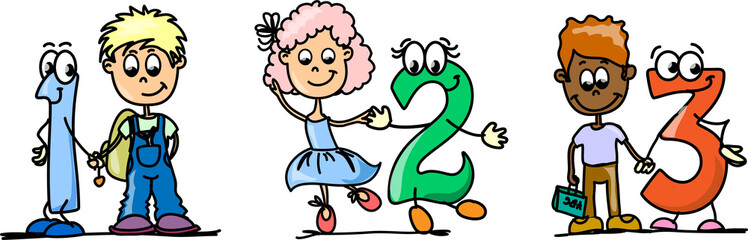 Мультфильм номера и детей