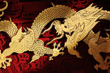 Fotobehang Traditional Chinese dragon painting © Li Ding