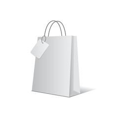 White blank shopping bag