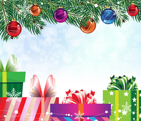 Four colorful gift boxes