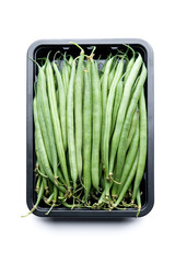 French green beans isolated on white