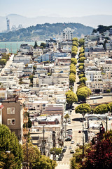 Lombard Street from Hyde Street in San Francisco
