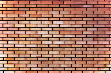 Red yellow beige tan fine brick wall texture background
