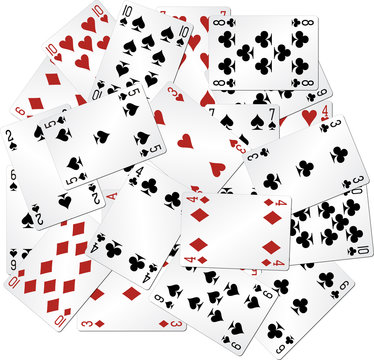 mixed playing cards