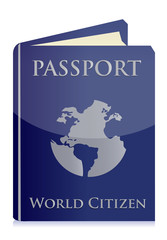 Passport on white background illustration design