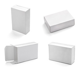 blank white box container