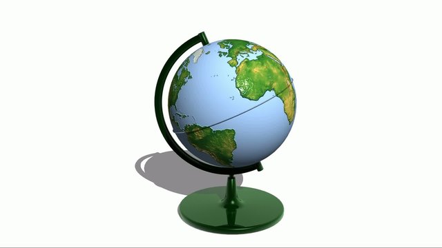 Plastic Globe Slow Rotation