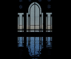 Silhouette of door and window, King Hassan II Mosque, Casablanca © klemenr
