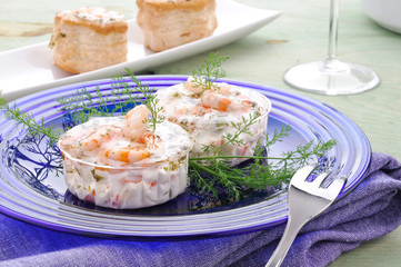 Antipasto di gamberi in salsa