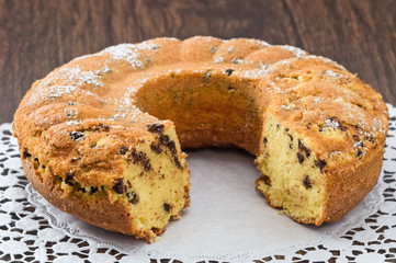 Ring-shaped cake.