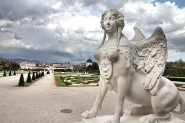 Belvedere gardens - Sphynx statue - obrazy, fototapety, plakaty