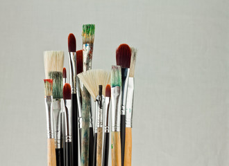 Bundle of art brushes