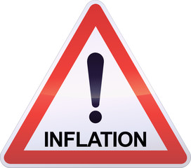 Panneau de danger Inflation (d&eacute;tour&eacute;)