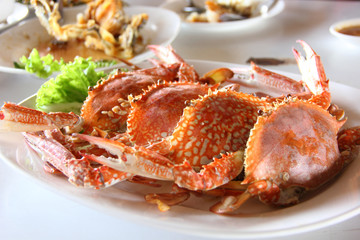 Cooked crab
