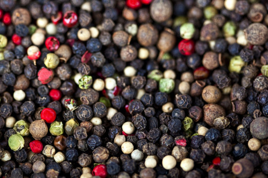 Epices, baies, poivre, cuisine, ingr&eacute;dient, &eacute;pic&eacute;, grains
