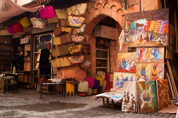 Old medina art street shop, Marrakesh, Morocco