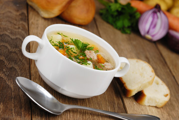 Meatballs soup
