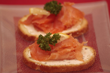 toast au saumon