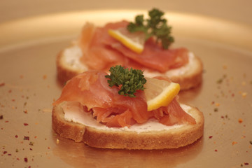 toast au saumon