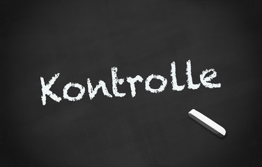 Obraz premium Kreidetafel Kontrolle