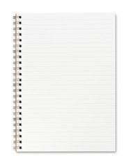 Open spiral notebook