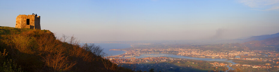 View from the viewpoint of Jaizkibel, Hondarribia, Gipuzkoa