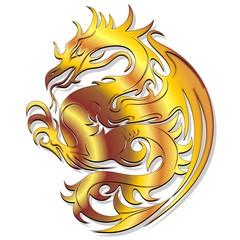 Drago d'Oro Simbolo-Golden Dragon Symbol Background-2012