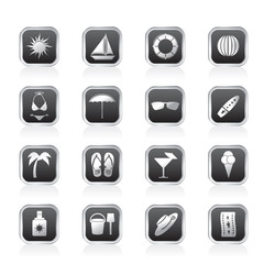Summer and Holiday Icons - Vector Icon Set