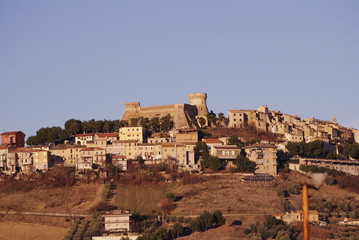 view over the fortress of Acquaviva Picena, marche, Italy