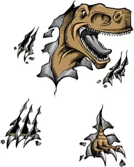 Foto op Canvas Sketch Doodle T-Rex dinosaur Vector Illustration © Blue Foliage