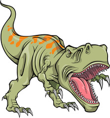 Illustration vectorielle de tyrannosaure dinosaure